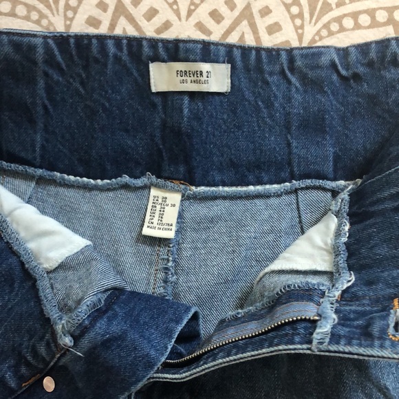 High Waisted Paper Bag Denim SHORT Shorts Size 30 Waist Forever 21 Los Angeles - Picture 7 of 10
